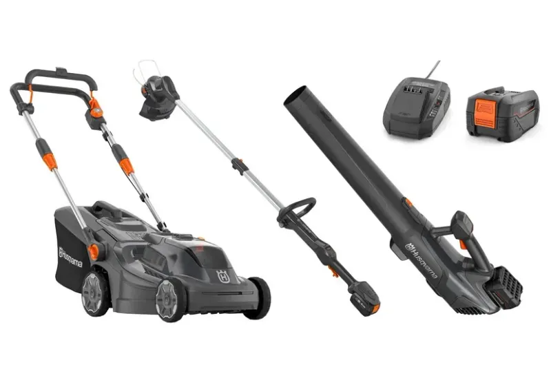 Husqvarna Aspire™ Lawn Mower + Grass Trimmer + Leaf Blower Bundle With Battery and Charger — CBS Chainsaw & Brushcutter Specialists - HUSQVARNA in Wauchope, NSWc
