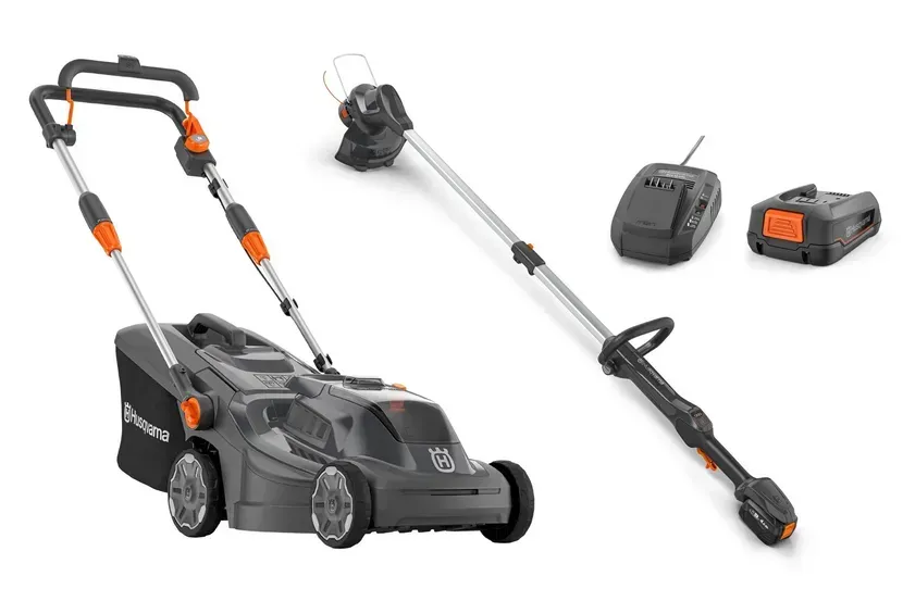 Husqvarna Aspire™ Lawn Mower and Grass Trimmer Bundle with Battery and Charger — CBS Chainsaw & Brushcutter Specialists - HUSQVARNA in Wauchope, NSW