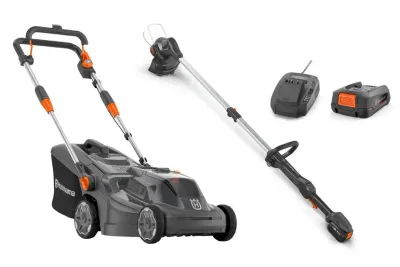 Husqvarna Aspire™ Lawn Mower and Grass Trimmer Bundle with Battery and Charger — CBS Chainsaw & Brushcutter Specialists - HUSQVARNA in Wauchope, NSW