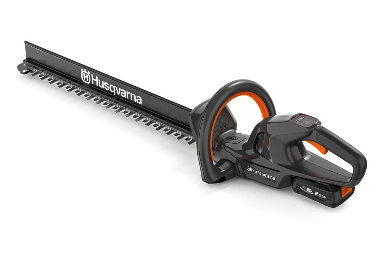 Husqvarna Aspire™ Hedge Trimmer 18V Kit With 2.5Ah Battery and 2.5Ah Charger — CBS Chainsaw & Brushcutter Specialists - HUSQVARNA in Wauchope, NSW