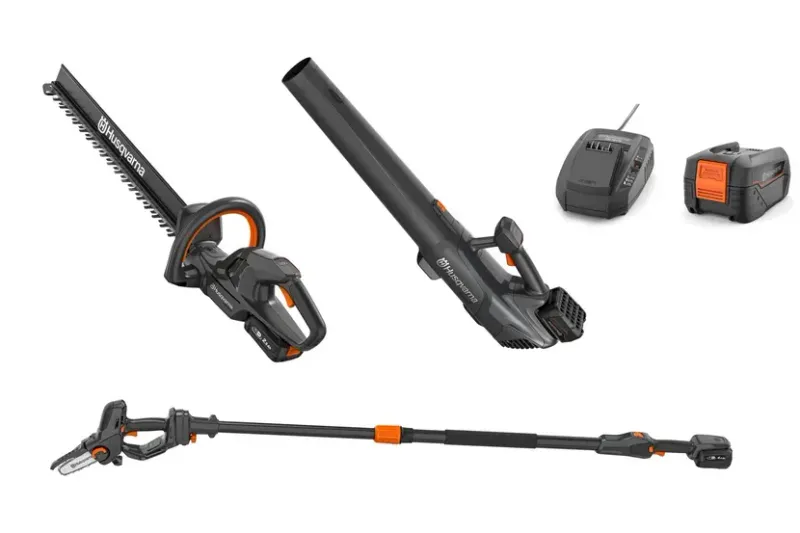 Husqvarna Aspire™ Hedge Trimmer + Blower + Pole Pruner Bundle With Battery and Charger — CBS Chainsaw & Brushcutter Specialists - HUSQVARNA in Wauchope, NSW