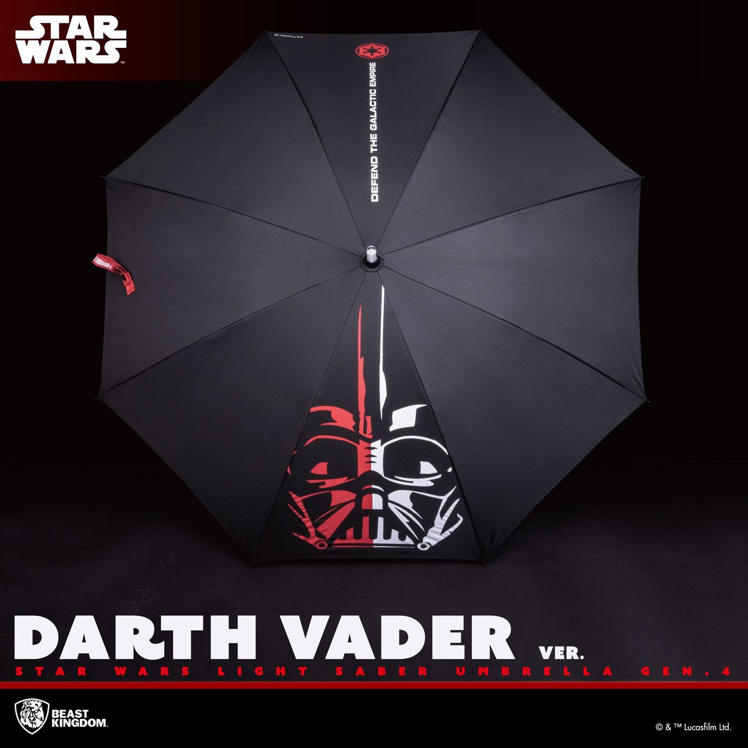STAR WARS LIGHT SABER UMBRELLA GEN 4 DARTH VADER