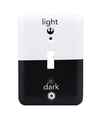 STAR WARS LIGHT DARK SIDE METAL SWITCH PLATE