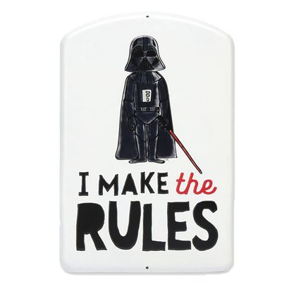 STAR WARS DARTH VADER I MAKE THE RULES METAL SIGN