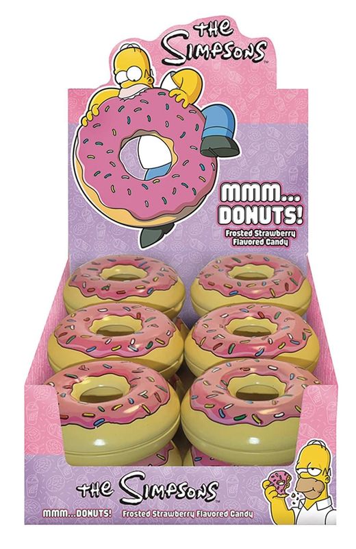 SIMPSONS DONUT TIN CANDY