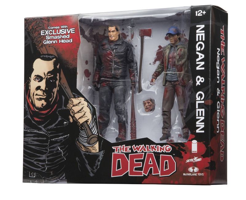 WALKING DEAD NEGAN & GLENN BLACK & WHITE AF 2PK
