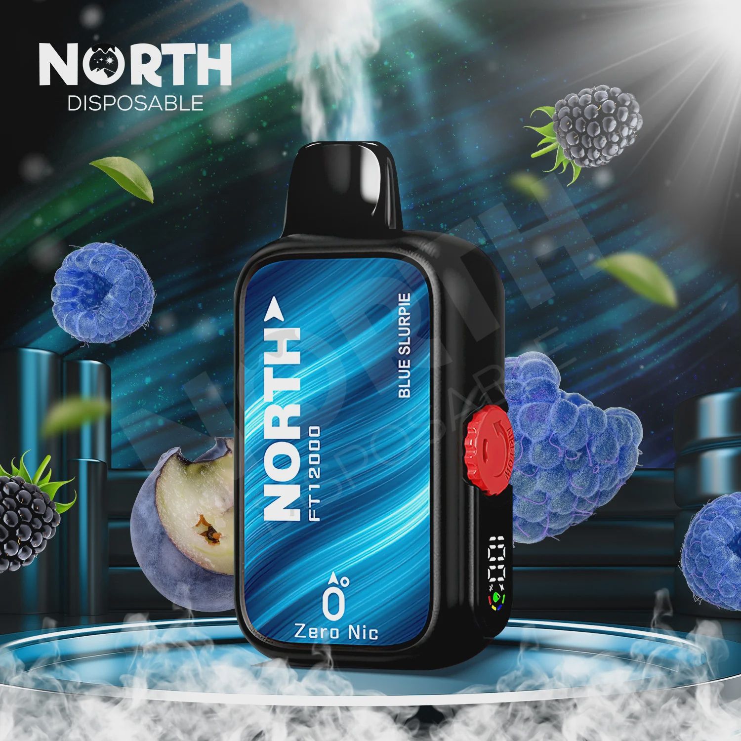 North FT12000 0% Disposable, Flavor: blue slurpie