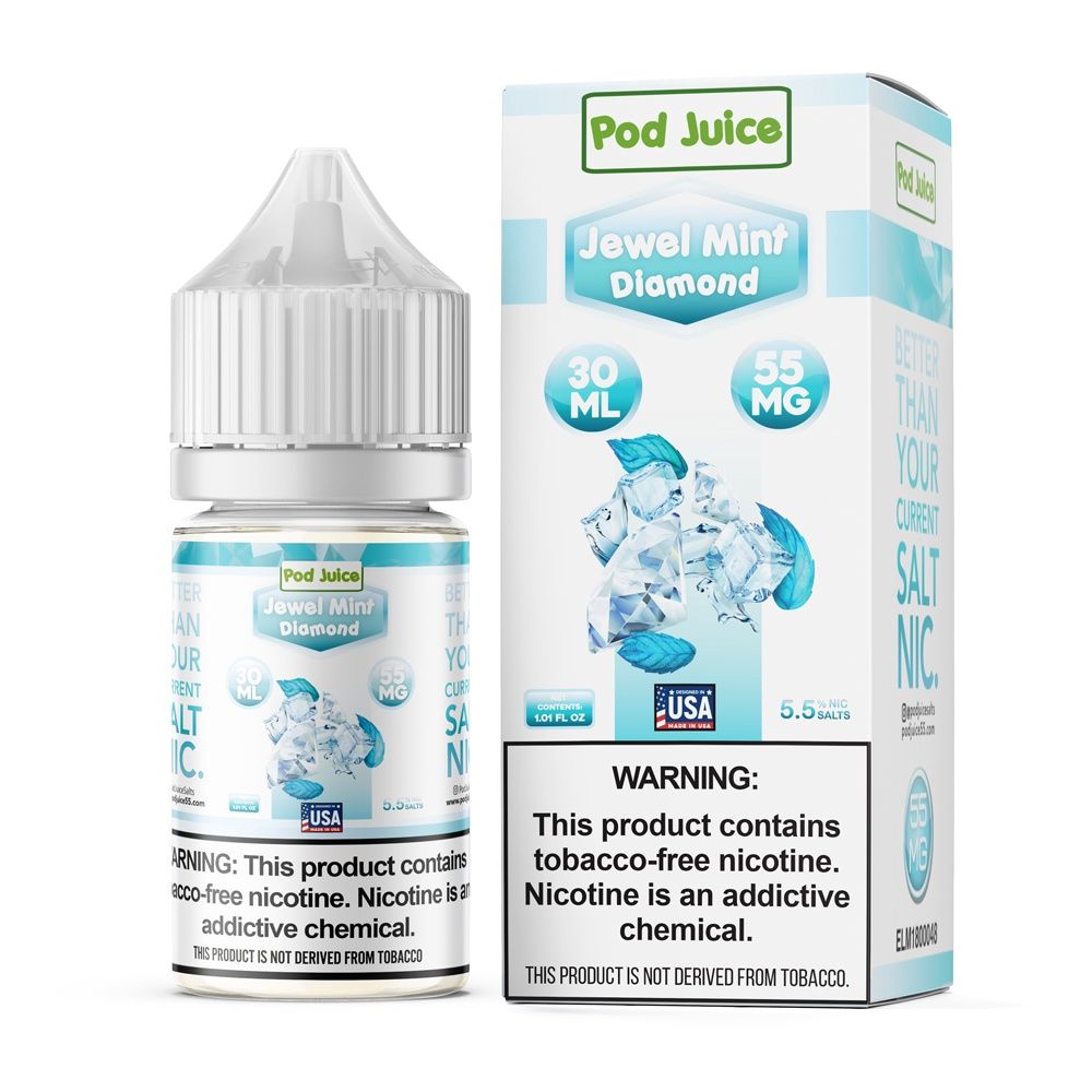 Pod Juice Jewel Mint Diamond Salt 30ml, Nicotine: 35mg