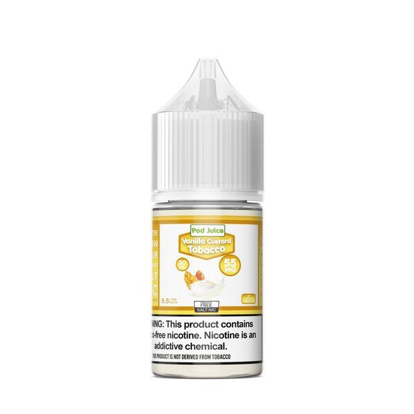 Pod Juice Vanilla Custard Tobacco Salt 30ml, Nicotine: 35mg