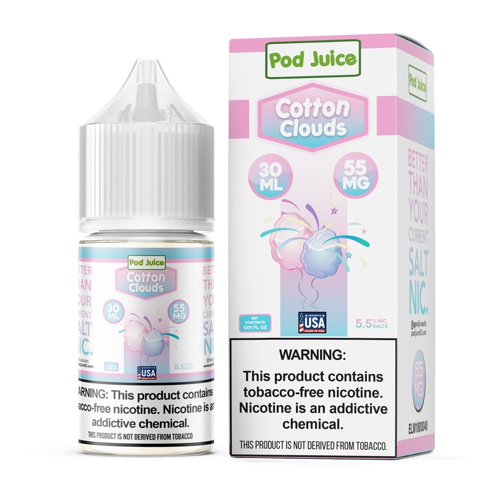 Pod Juice Cotton Clouds Salt 30ml, Nicotine: 10mg