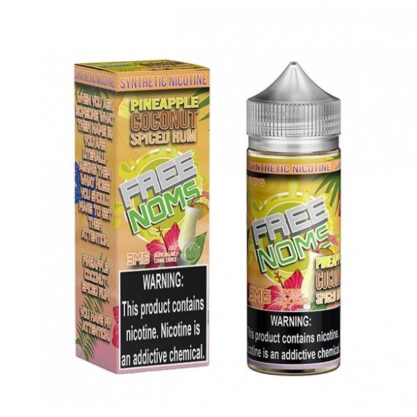 Free Noms Pineapple Coconut Spiced Rum 120ml, Nicotine: 0mg