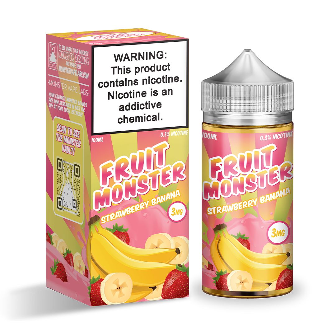 Fruit Monster Strawberry Banana 100ml, Nicotine: 0mg