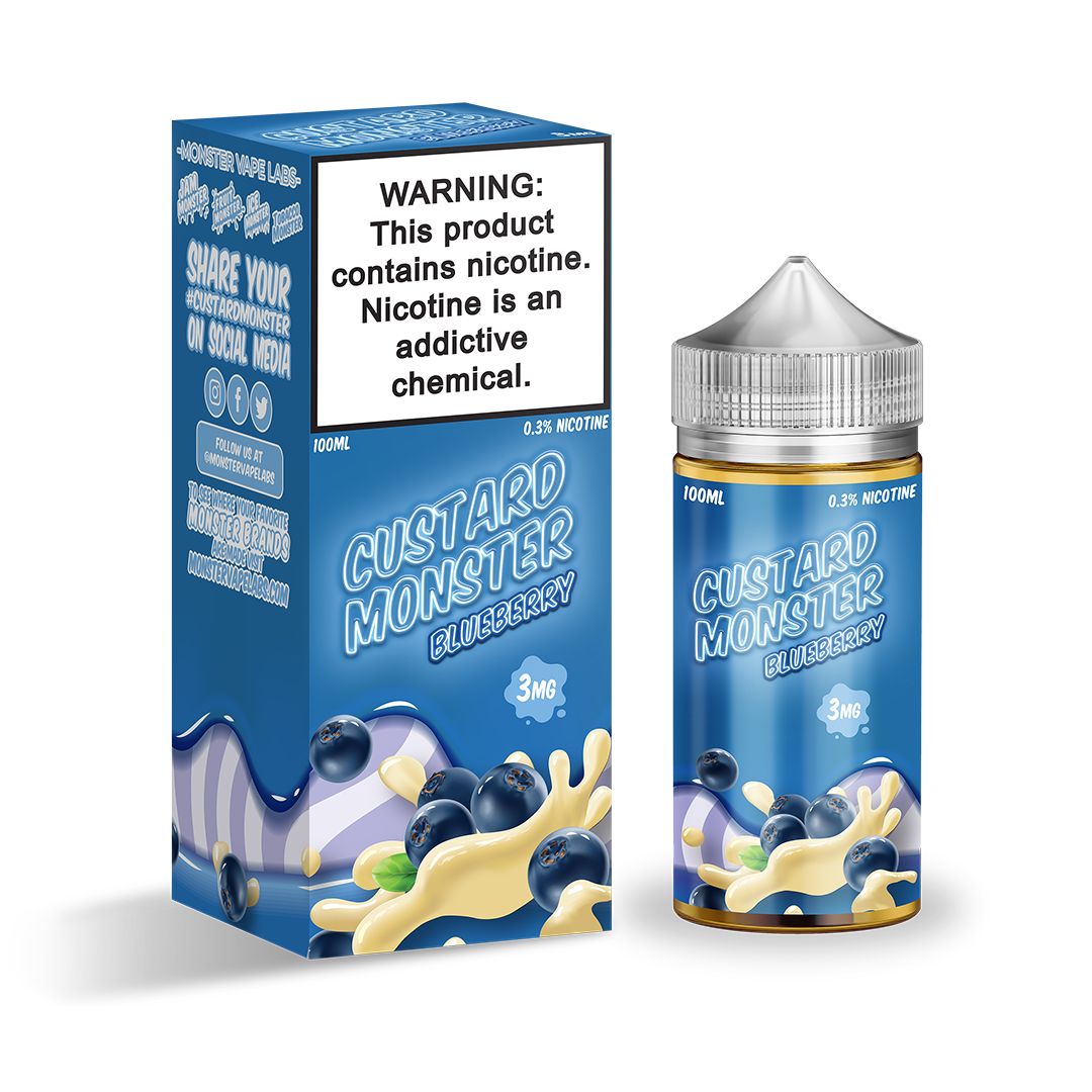 Custard Monster Blueberry 100ml, Nicotine: 0mg