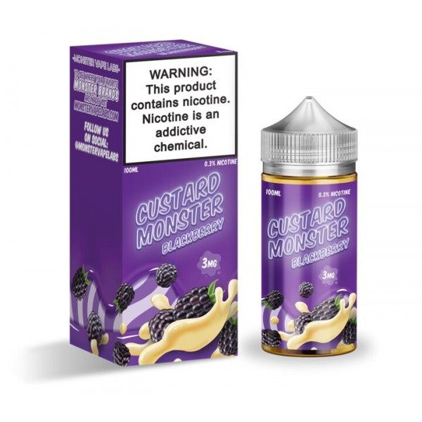 Custard Monster Blackberry 100ml, Nicotine: 0mg