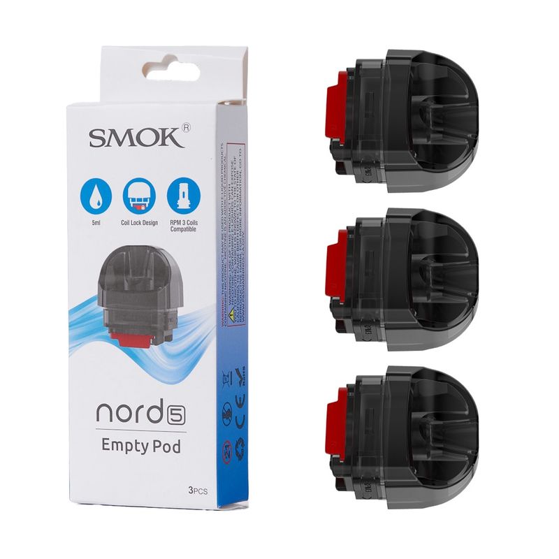 Smok Nord 5 Empty Pods 3pk, Type: black empty pods