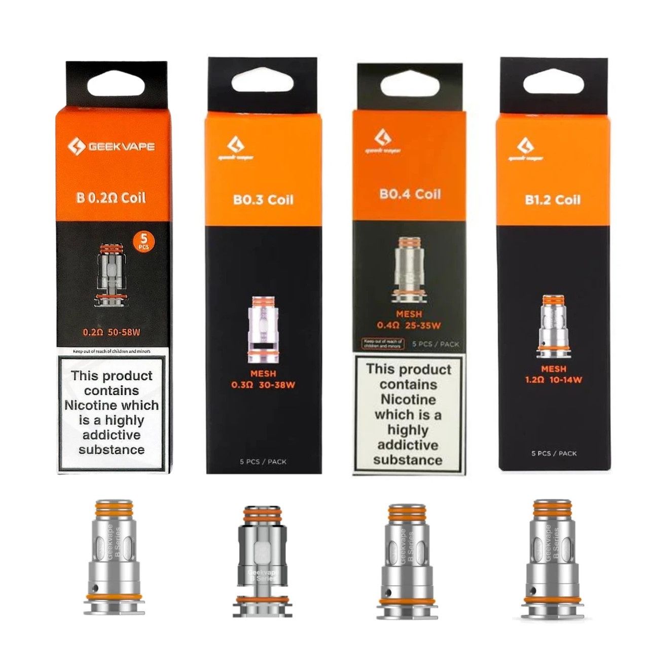 GeekVape B Series Coils 5pk, Type: b 0.2