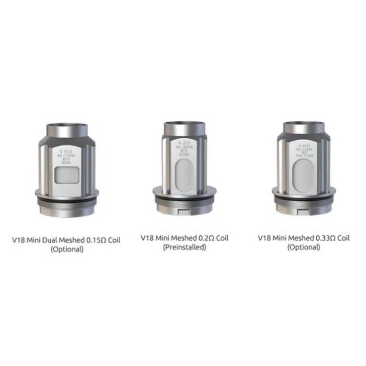 Smok TFV18 Mini Coils 3pk, Type: mesh 0.33