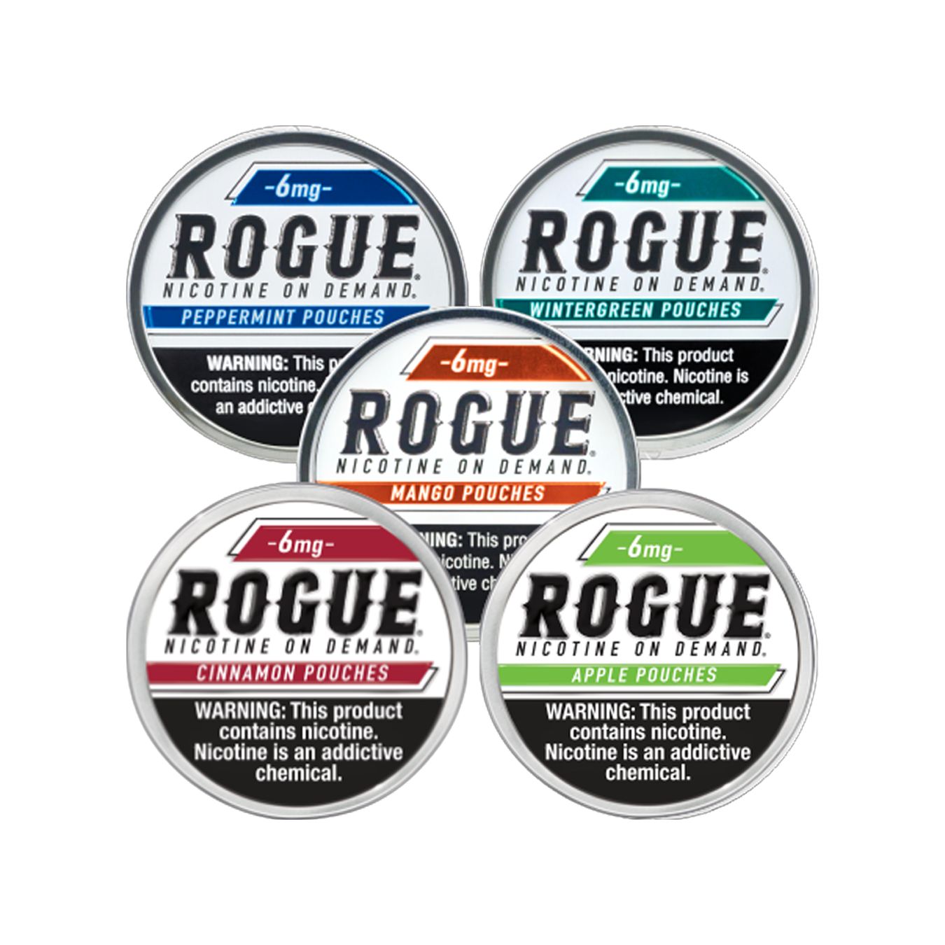 Rogue Nicotine Pouches Pre-Priced 3.99, Flavor: wintergreen, Nicotine: 6mg