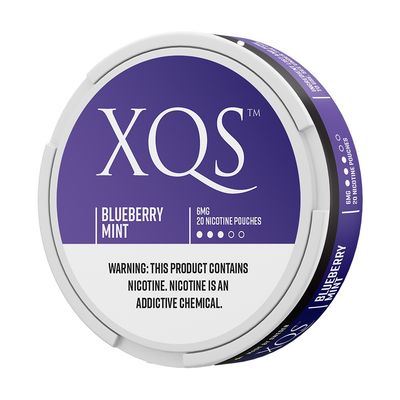 XQS Nicotine Pouches 20pk, Flavor: blueberry mint, Nicotine: 12mg