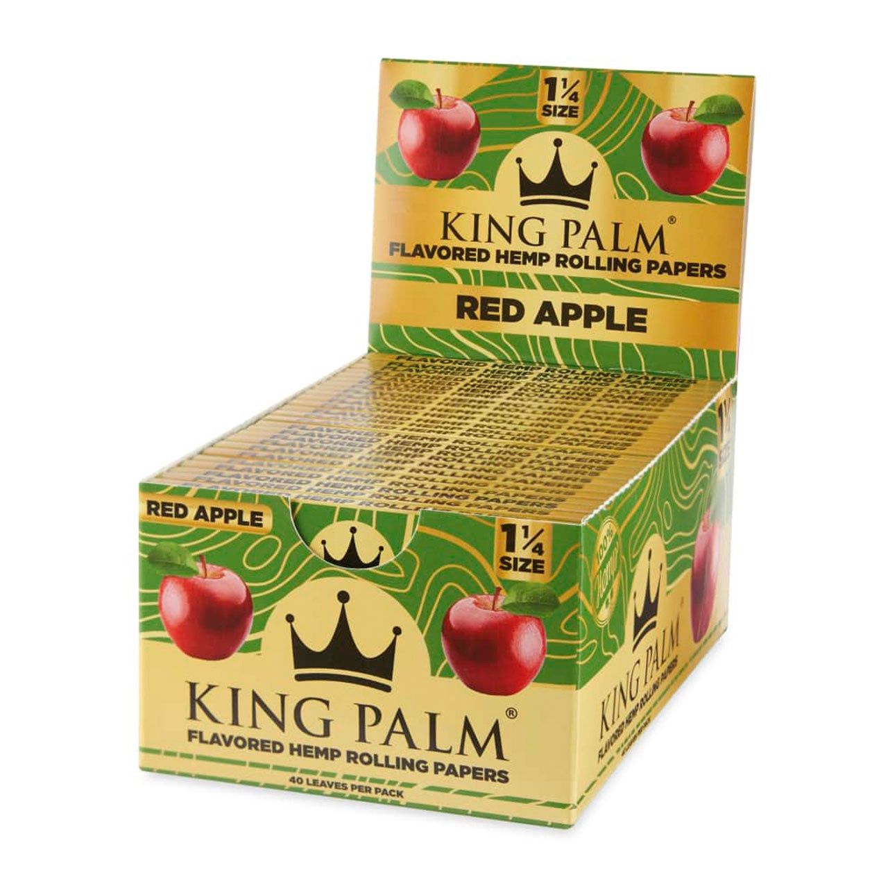 King Palm Flavored Rolling Papers, Size: 1 1/4, Flavor: red apple