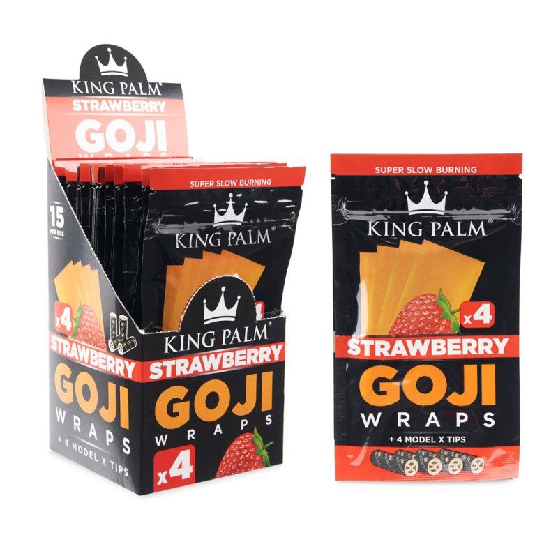 King Palm Goji Wraps, Flavor: strawberry