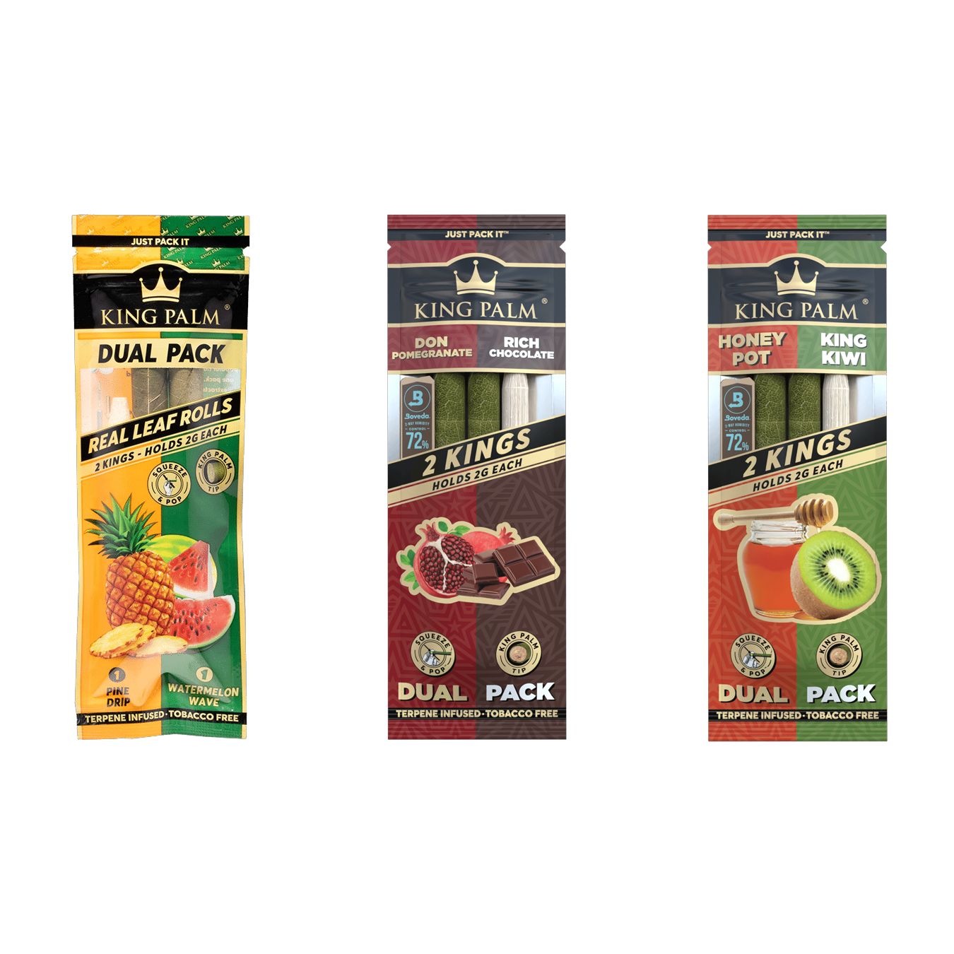 King Palm Dual Packs, Flavor: watermelon wave &amp; pine drip