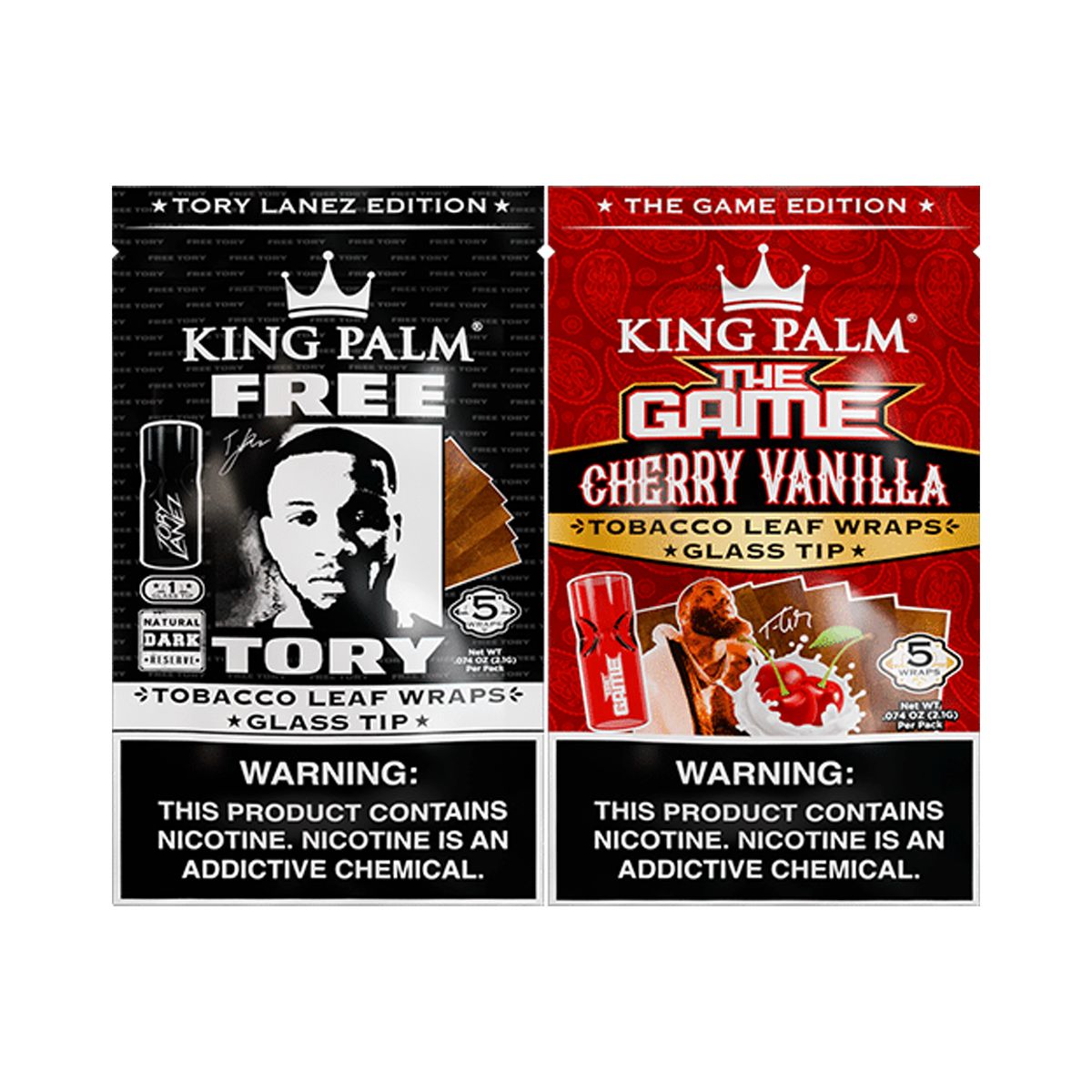 King Palm Tobacco Leaf Wraps With Tips, Flavor: cherry vanilla