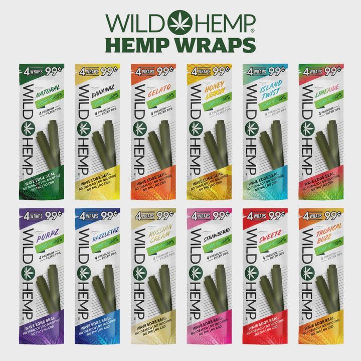 Wild Hemp Wraps 4pk, Flavor: razzletazz