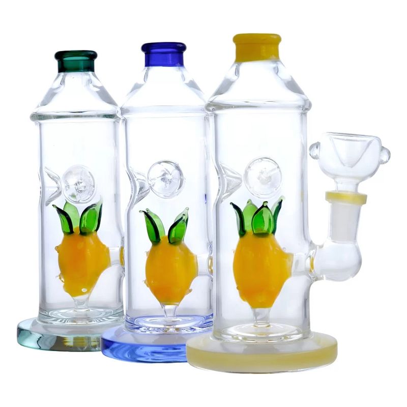 Pineapple Perc Straight Water Pipe 7&quot;