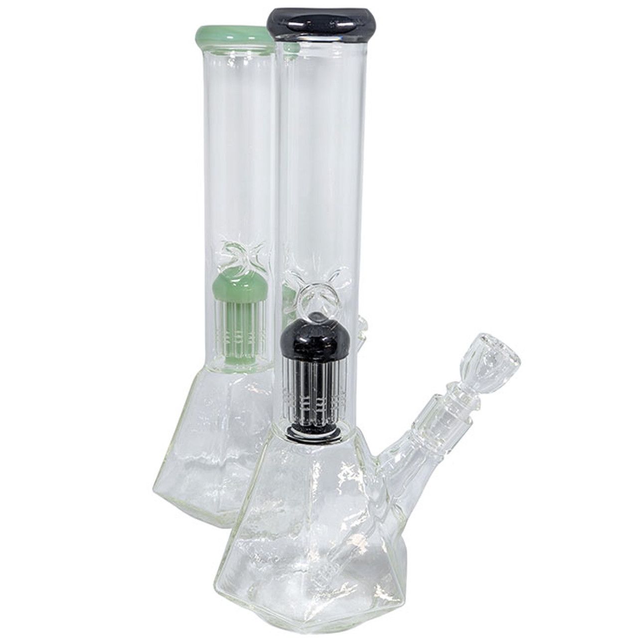 Color Trim Tree Perc Beaker Water Pipe 14&quot;, Colour: blue