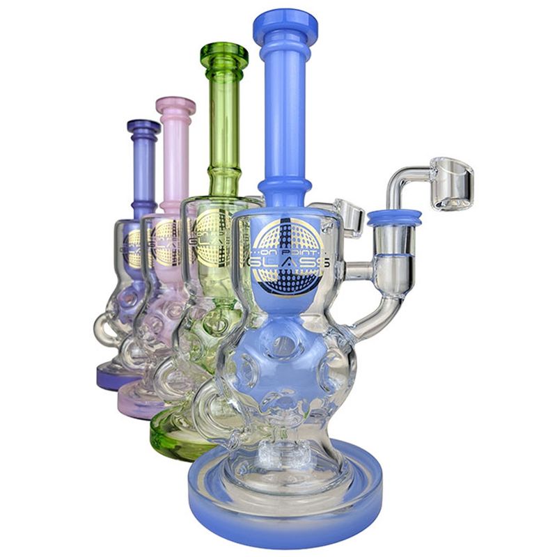 On Point Glass Fabb Egg Incycler Water Pipe 11&quot; w/ 14mm Banger