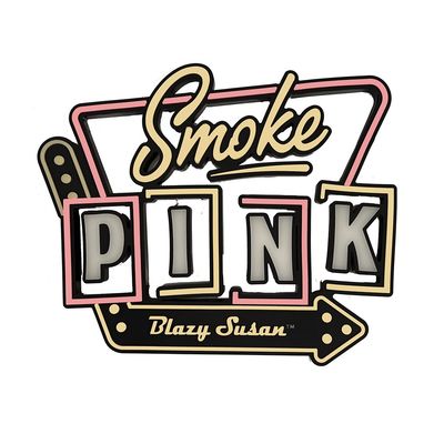 Blazy Susan Smoke Pink LED Signs