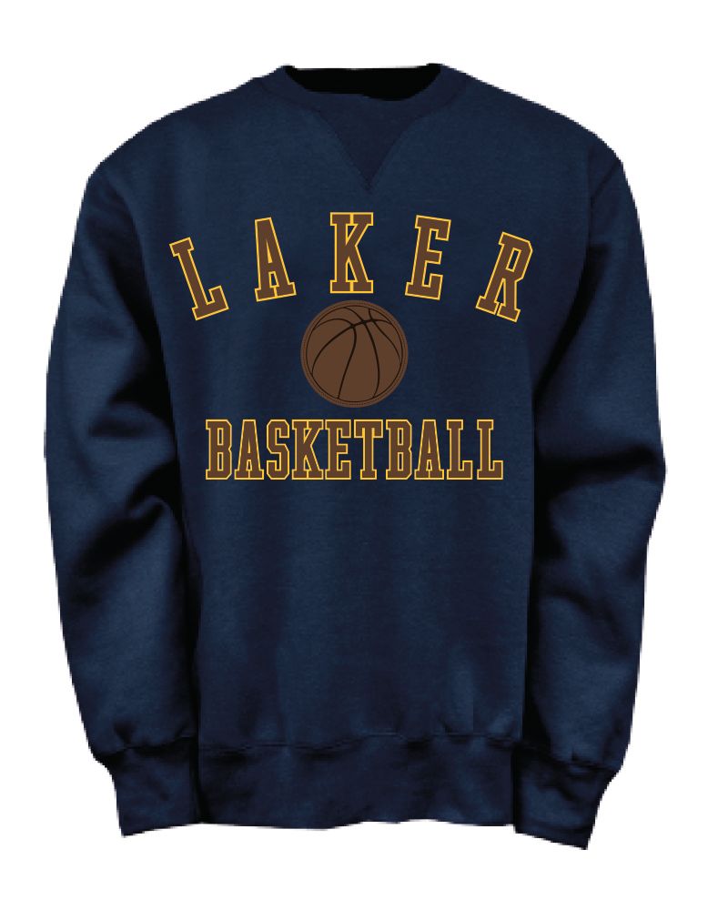 Basketball Athletic Patch Crew, Color: Navy, Size: S