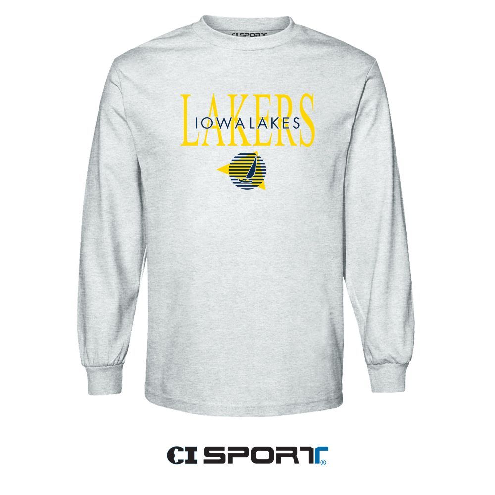 Iowa Lakes Lakers/Sailboat, Color: Ash, Size: S