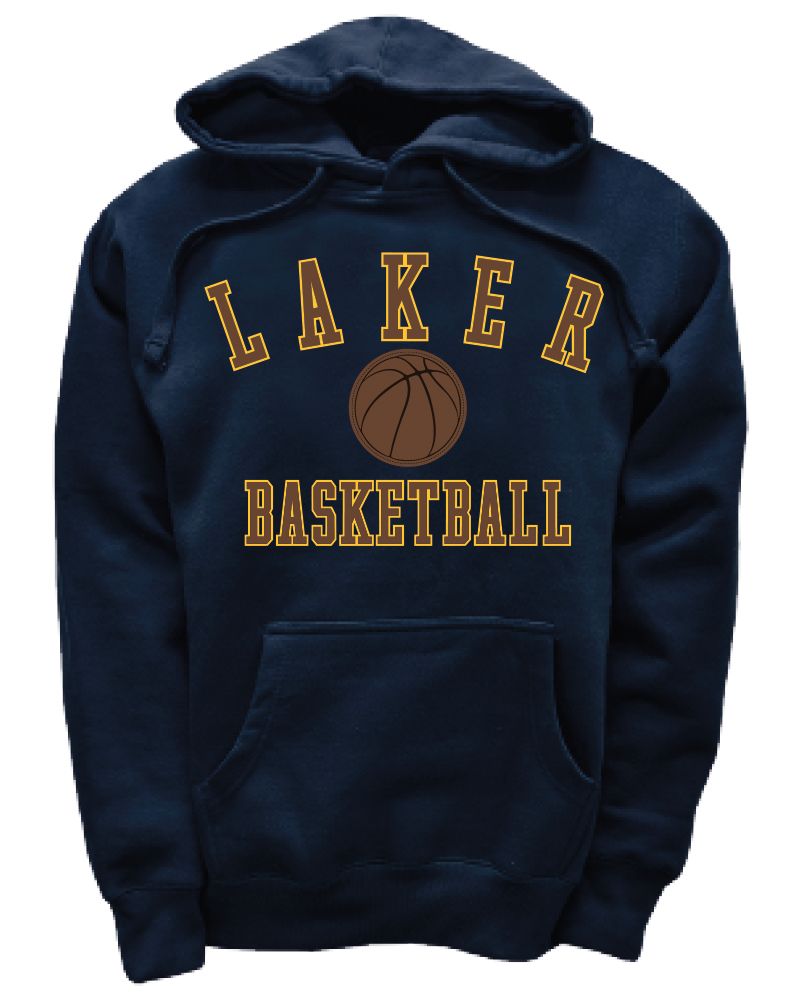 Basketball Athletic Patch Hood, Color: Navy, Size: XS