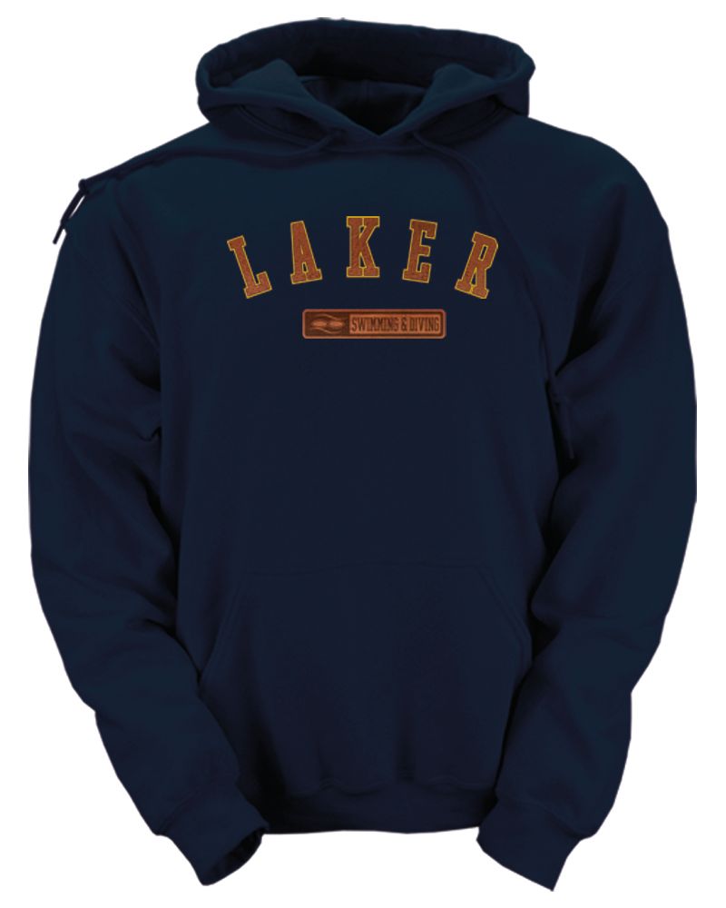 Swimming &amp; Diving Athletic Patch Hood, Color: Navy, Size: XS