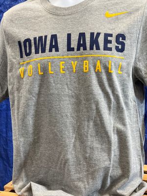 Volleyball Nike Navy/Gold Nike Throwback Logo Long Sleeve Tee