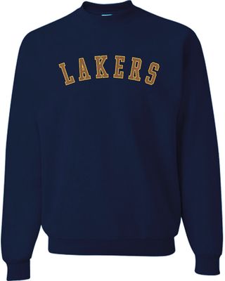 Lakers Leather Patch/Gold Crew Sweatshirt 2023