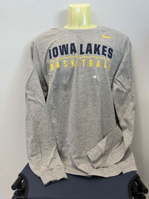 Basketball Nike LS Tee Navy/Gold Throwback Logo