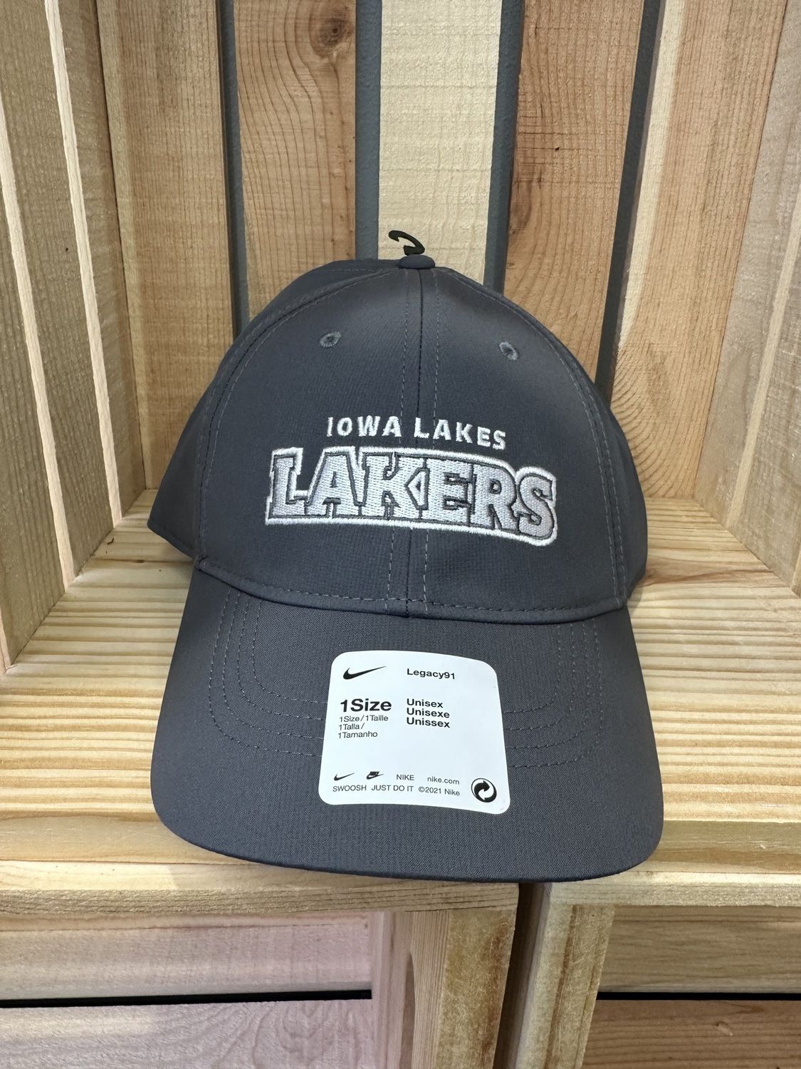 Iowa Lakes Nike LAKERS Tech Cap - Dk Grey