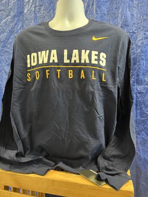 Softball Nike Throwback Logo Navy Long Sleeve Tee