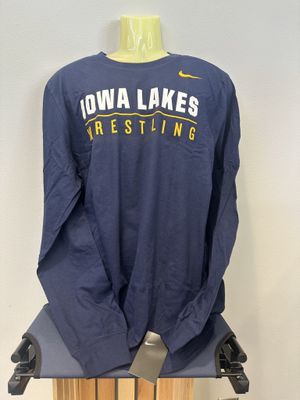 Wrestling Nike Throwback Logo Navy LS Tee X-Large
