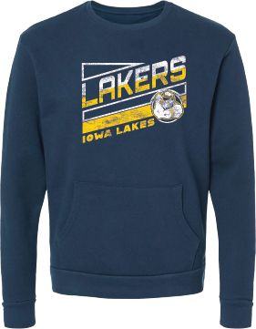 Lakers/Captain Jack Crew Sweatshirt, Color: Navy, Size: XS, Type: Crew