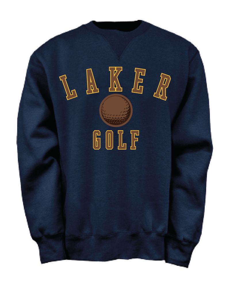 Golf Athletic Patch Crew, Color: Navy, Size: S
