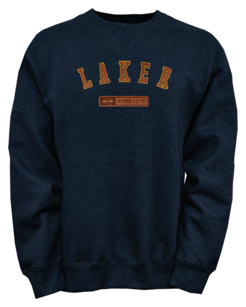 Swimming &amp; Diving Athletic Patch Crew, Color: Navy, Size: XS