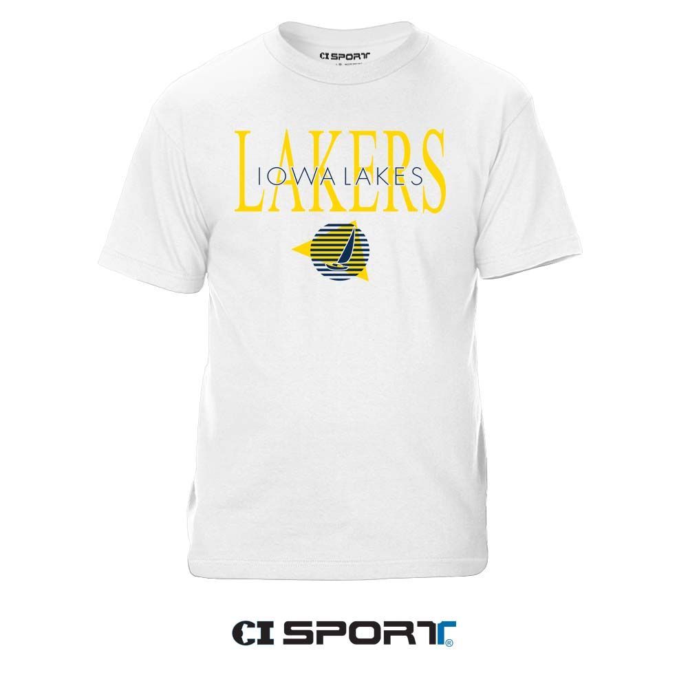 Iowa Lakes Laker/Sailboat, Color: White, Size: S