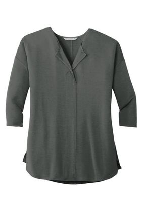 Women&#39;s 3/4 Sleeve Soft Split Neck Top