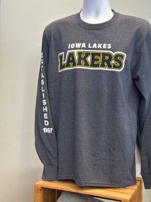 Center Iowa Lakes Lakers/Right Arm Est. 1967 Heather Blue