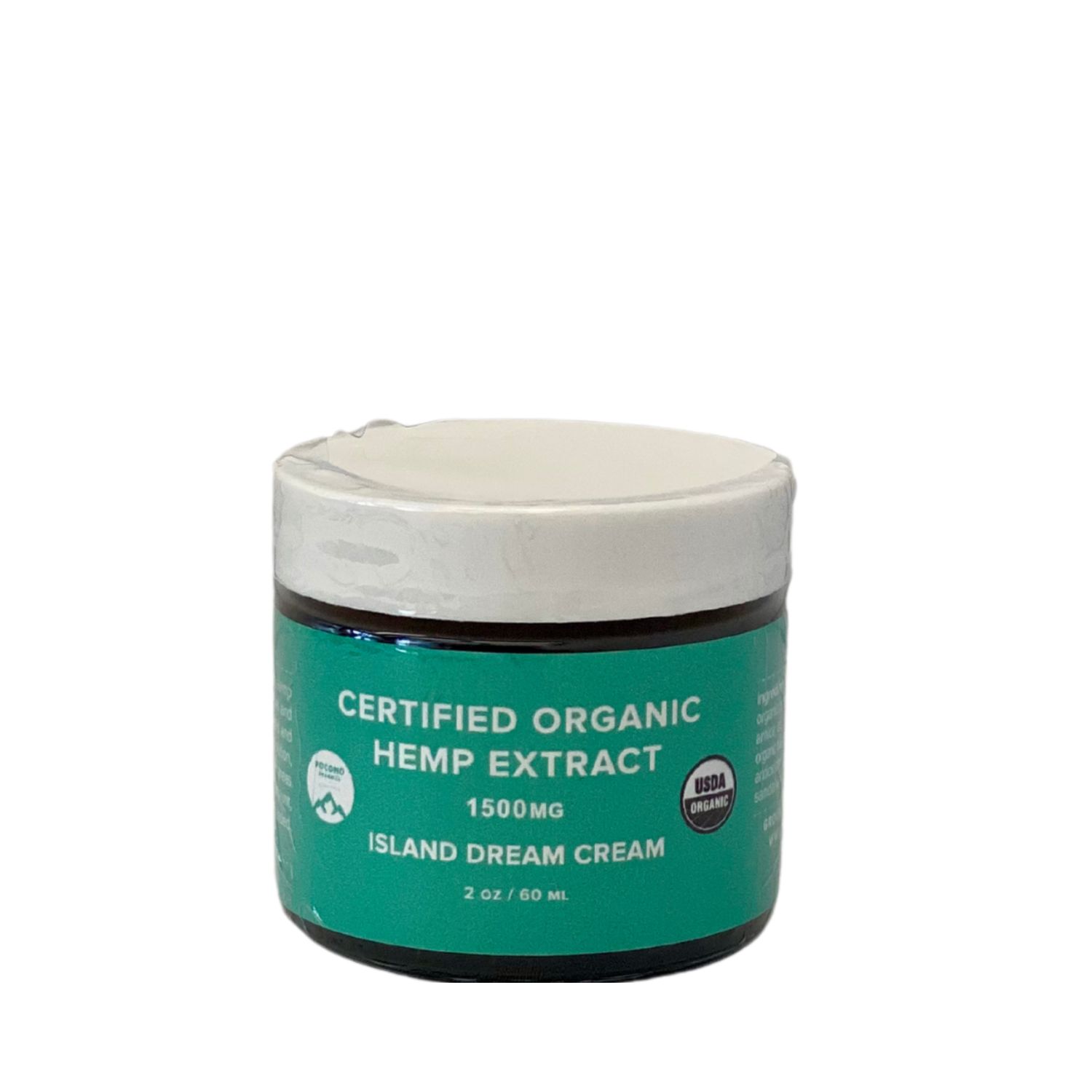 1500mg Certified Organic Cream - Island Dream Cream, scent: Island Cream