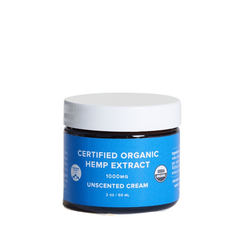 1000mg Certified Organic Cream  -  Unscented
